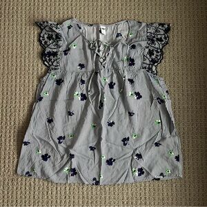 Old Navy Floral Stripe Blouse